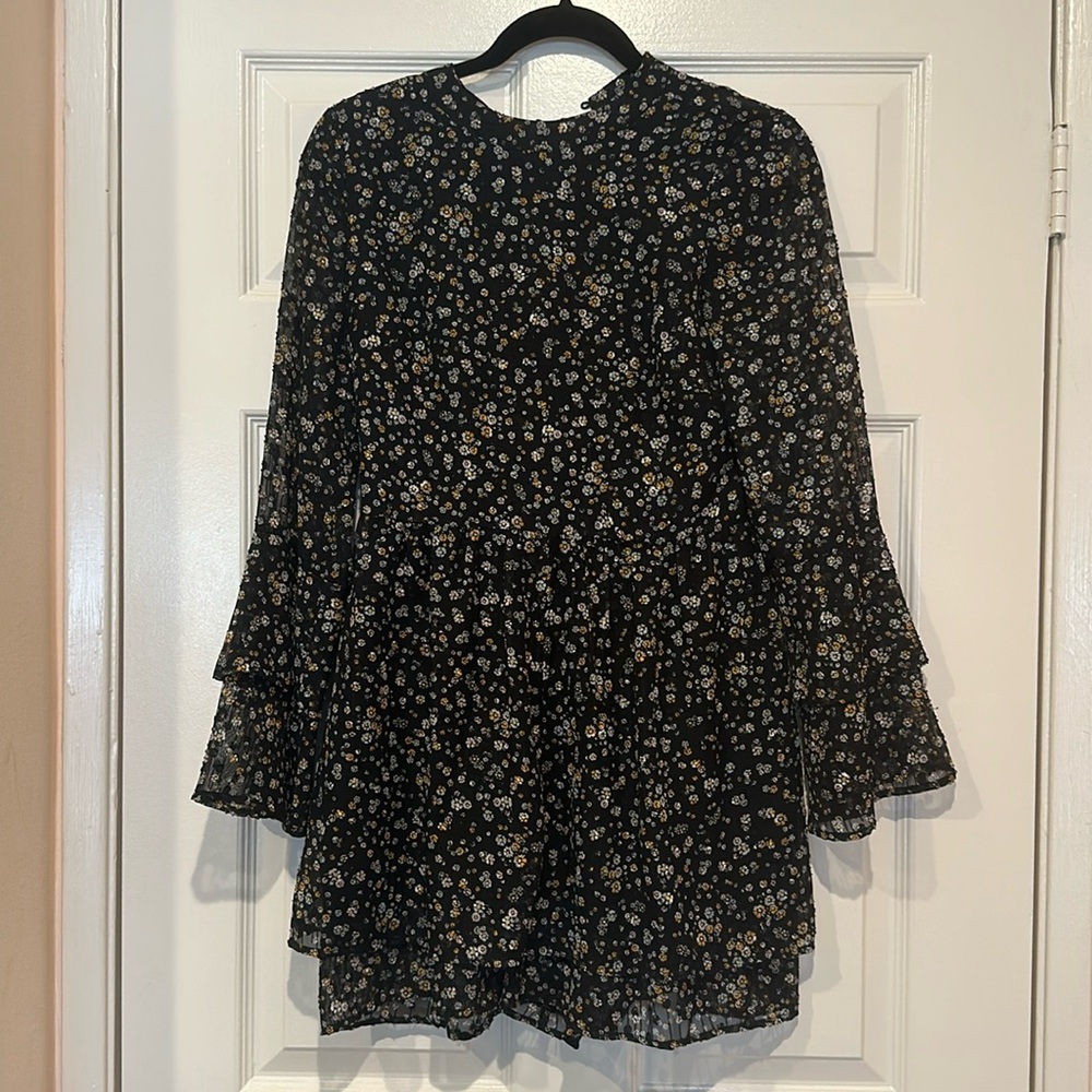 Aqua boho floral dress/skort // Size small
